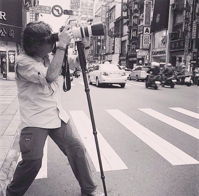 Chris Marino filming in Taipei Taiwan
