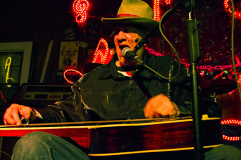 Watermelon Slim performing at Red's Clarksdale Mississippi